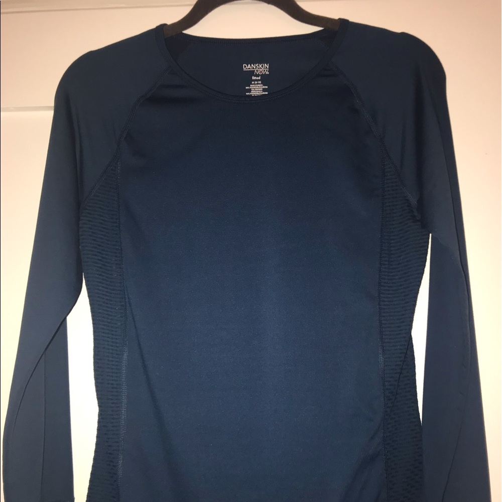 -super cute- Long sleeve Dark Blue Work Out Shirt